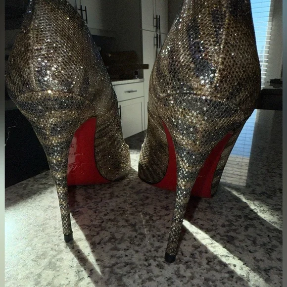 Christian Louboutin Follies Strass Glitter Heels – Size 39